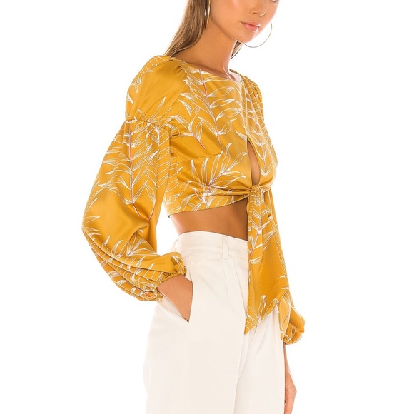 Marcia Top in Gold Tropical - Picture 3 of 4